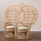 Bali & Pari Nerita Modern Bohemian Natural Brown Rattan Two-Seater Peacock Chair 242-13600-ZORO - alternate 4